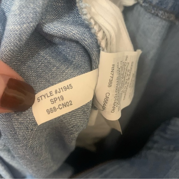 Madewell Denim Apron Bow-Back Jumpsuit in Ronda Wash Size 4 - Picture 13 of 13